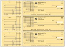 Safety Yellow Deductions Voucher Checks