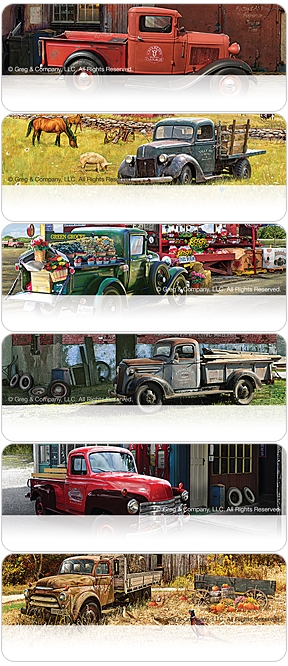 Vintage Trucks Address Labels