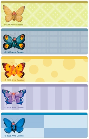 Anne Geddes Butterflies Address Labels