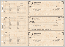Antique Payroll Salary Checks