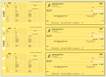 Safety Yellow Payroll Salary Checks