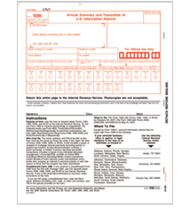 1096 Annual Summary & Transmittal Cut Sheet