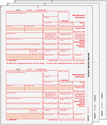 1099-MISC Laser Set 3-Part (Peachtree & Quickbooks Compatible)