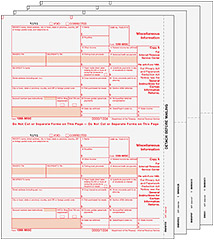 1099-MISC Laser Set 4-Part (Peachtree & Quickbooks Compatible)