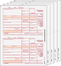 1099-MISC Laser Set 5-Part (Peachtree & Quickbooks Compatible)