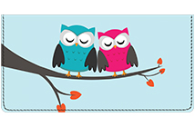 Whimsical Owls Checkbook Cover