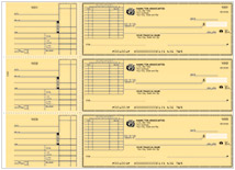 Safety Yellow Long Voucher Checks