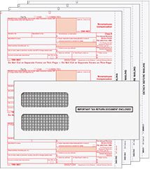 BUNDLE - Laser 1099-NEC (non-employee compensation) 4 part set w/envelopes