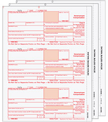 Laser 1099-NEC (non-employee compensation) 3 part set